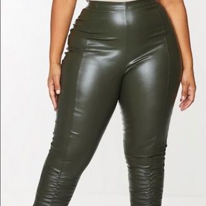PrettyLittleThing Plus size Leather Trousers. NEW!